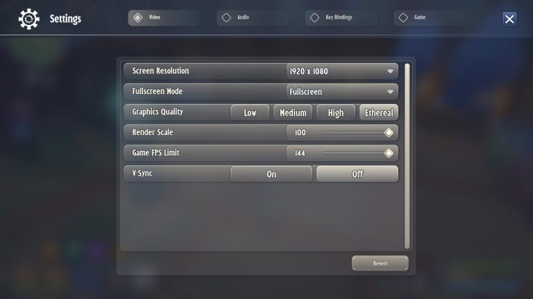 Game Settings Keybinds Settings
